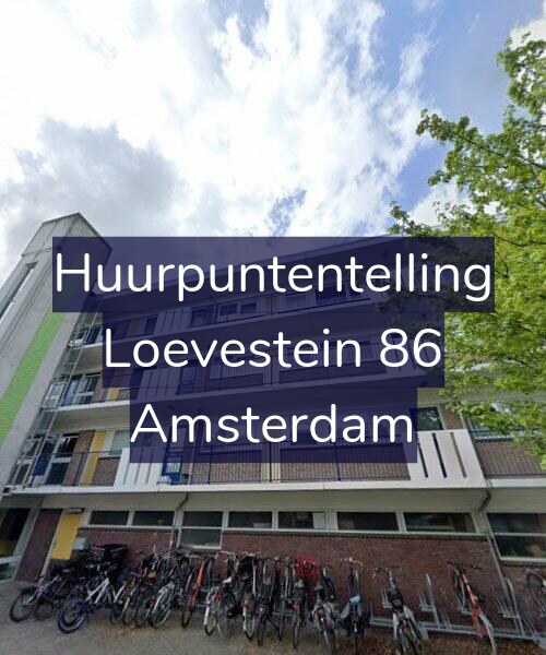 Foto gevel Huurpuntentelling voor Loevestein 86, Amsterdam