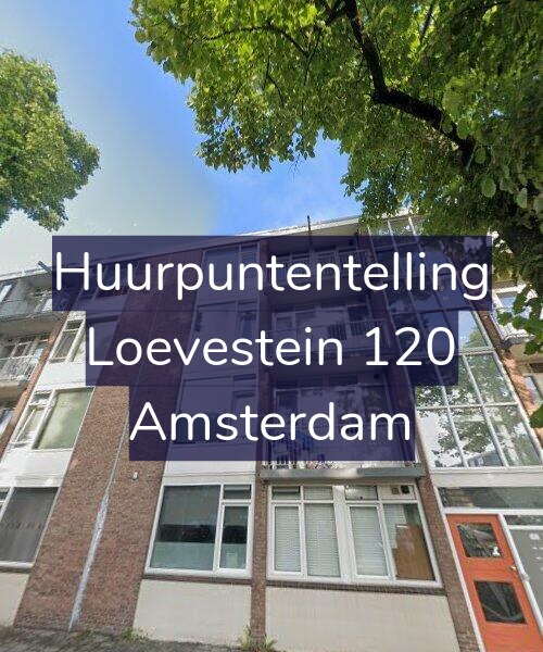 Foto gevel Huurpuntentelling voor Loevestein 120, Amsterdam