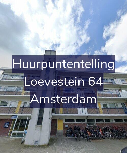 Foto gevel Huurpuntentelling voor Loevestein 64, Amsterdam