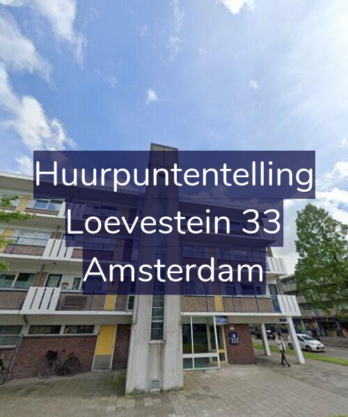 Foto gevel Huurpuntentelling voor Loevestein 33, Amsterdam