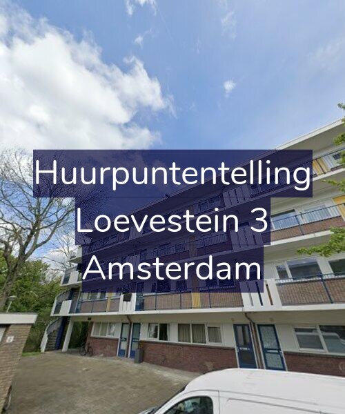 Foto gevel Huurpuntentelling voor Loevestein 3, Amsterdam