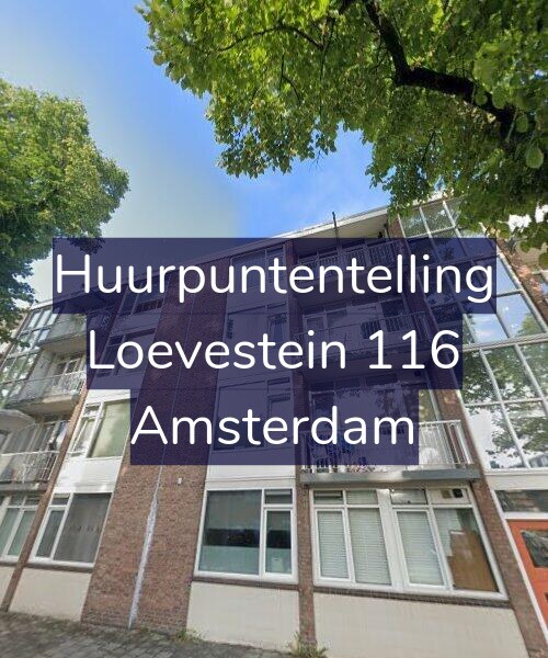 Foto gevel Huurpuntentelling voor Loevestein 116, Amsterdam