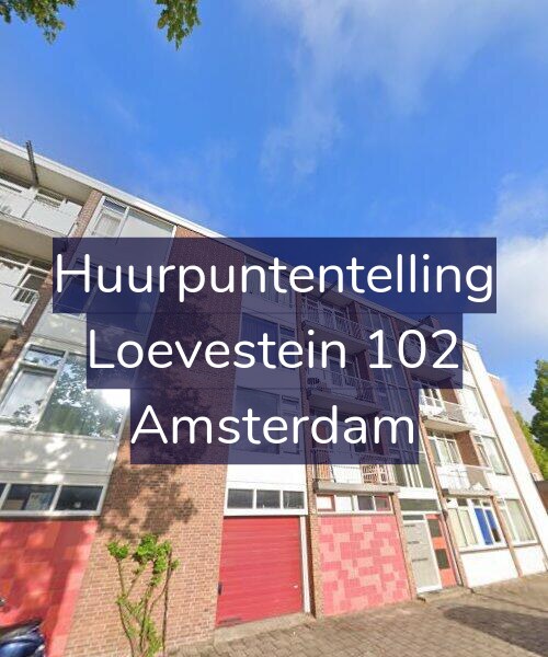 Foto gevel Huurpuntentelling voor Loevestein 102, Amsterdam