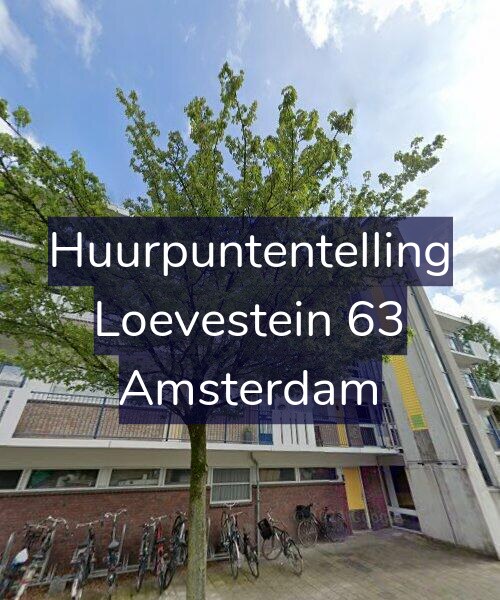 Foto gevel Huurpuntentelling voor Loevestein 63, Amsterdam
