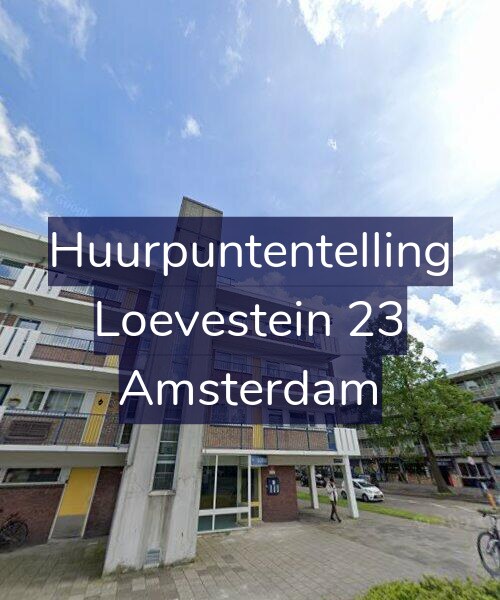 Foto gevel Huurpuntentelling voor Loevestein 23, Amsterdam