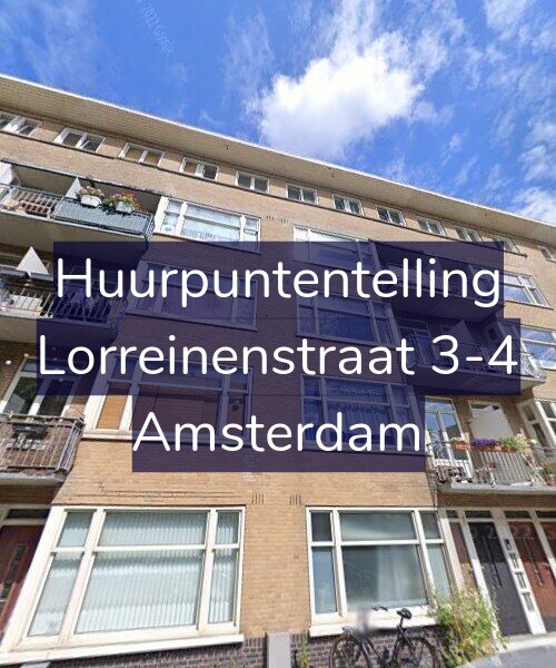 Foto gevel Huurpuntentelling voor Lorreinenstraat 3-4, Amsterdam