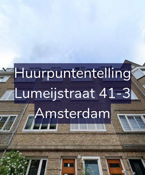 Foto gevel Huurpuntentelling voor Lumeijstraat 41-3, Amsterdam