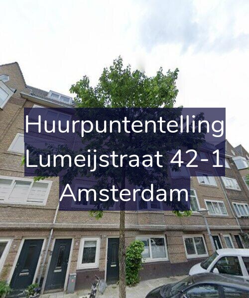 Foto gevel Huurpuntentelling voor Lumeijstraat 42-1, Amsterdam