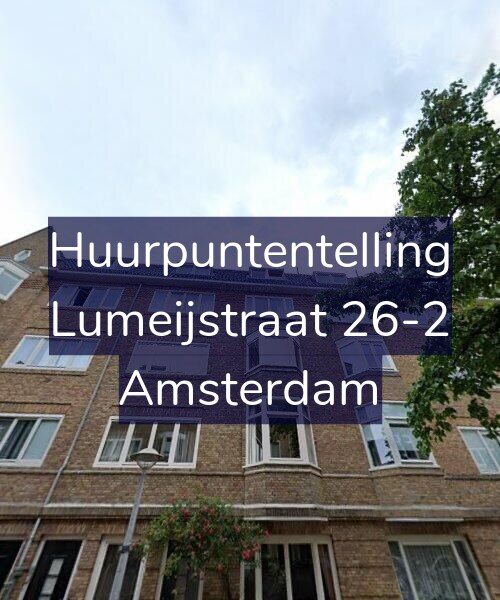 Foto gevel Huurpuntentelling voor Lumeijstraat 26-2, Amsterdam