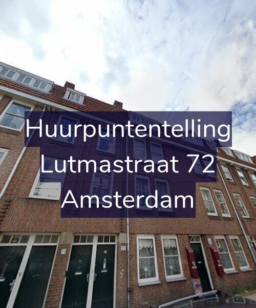 Foto gevel Huurpuntentelling voor Lutmastraat 72, Amsterdam