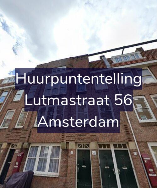 Foto gevel Huurpuntentelling voor Lutmastraat 56, Amsterdam
