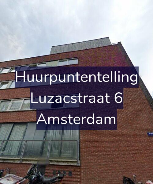 Foto gevel Huurpuntentelling voor Luzacstraat 6, Amsterdam