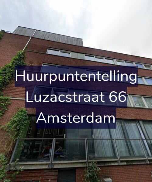 Foto gevel Huurpuntentelling voor Luzacstraat 66, Amsterdam