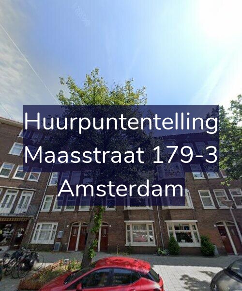 Foto gevel Huurpuntentelling voor Maasstraat 179-3, Amsterdam
