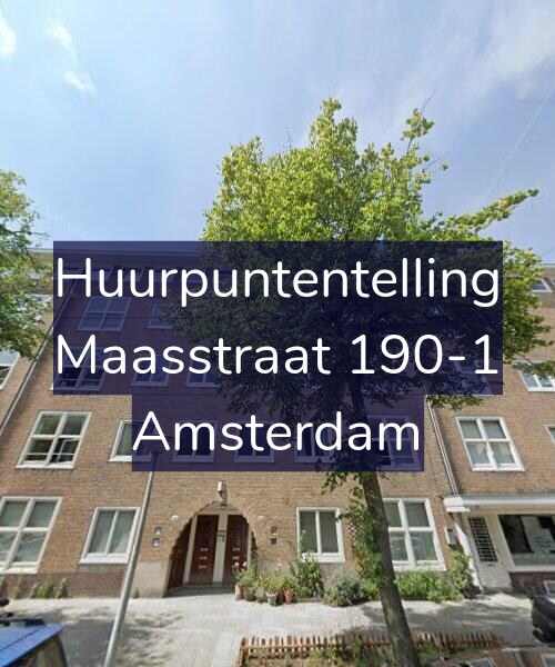 Foto gevel Huurpuntentelling voor Maasstraat 190-1, Amsterdam