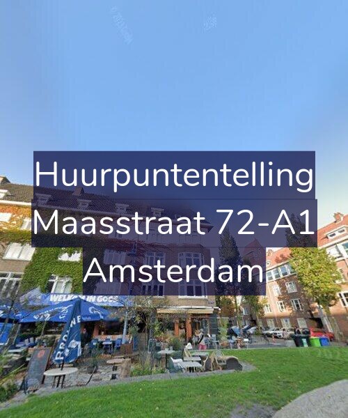 Foto gevel Huurpuntentelling voor Maasstraat 72-A1, Amsterdam