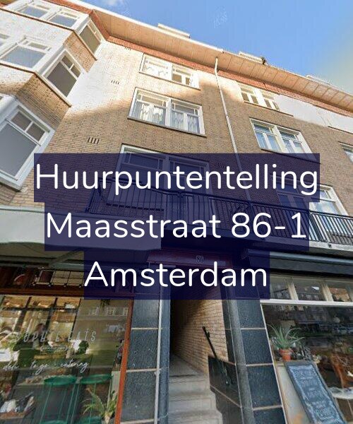 Foto gevel Huurpuntentelling voor Maasstraat 86-1, Amsterdam