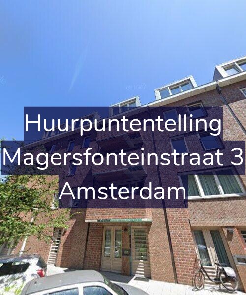 Foto gevel Huurpuntentelling voor Magersfonteinstraat 3, Amsterdam