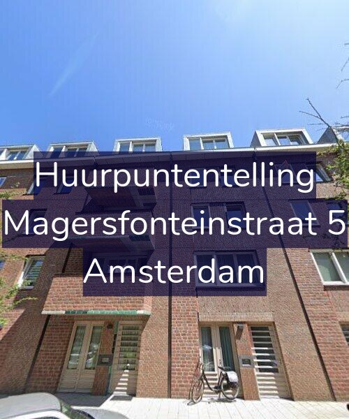 Foto gevel Huurpuntentelling voor Magersfonteinstraat 5, Amsterdam