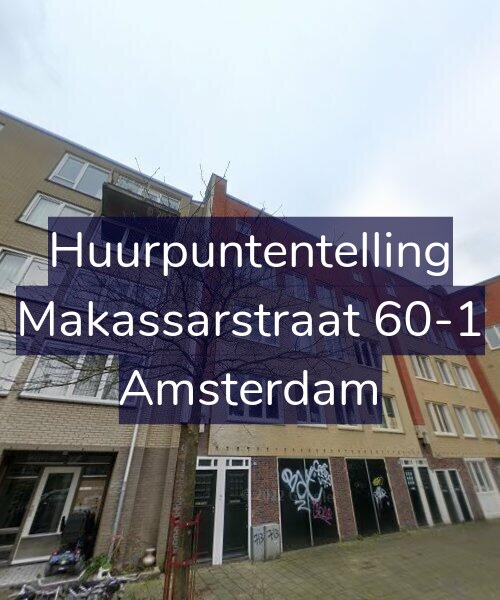 Foto gevel Huurpuntentelling voor Makassarstraat 60-1, Amsterdam