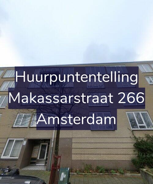 Foto gevel Huurpuntentelling voor Makassarstraat 266, Amsterdam