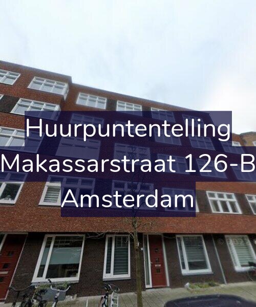 Foto gevel Huurpuntentelling voor Makassarstraat 126-B, Amsterdam