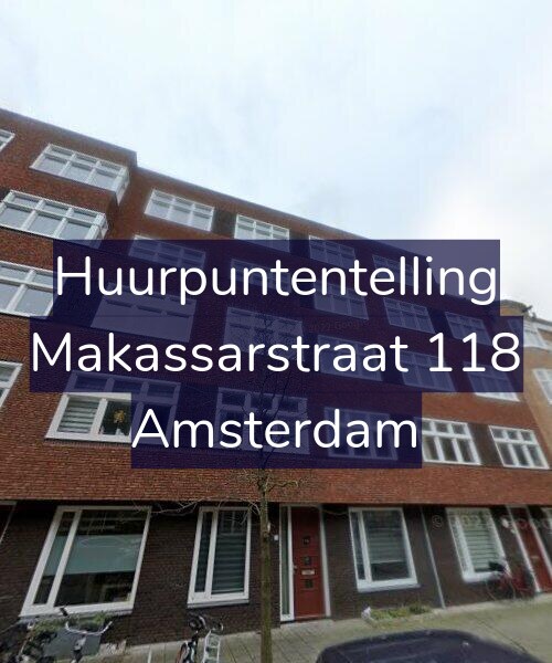 Foto gevel Huurpuntentelling voor Makassarstraat 118, Amsterdam