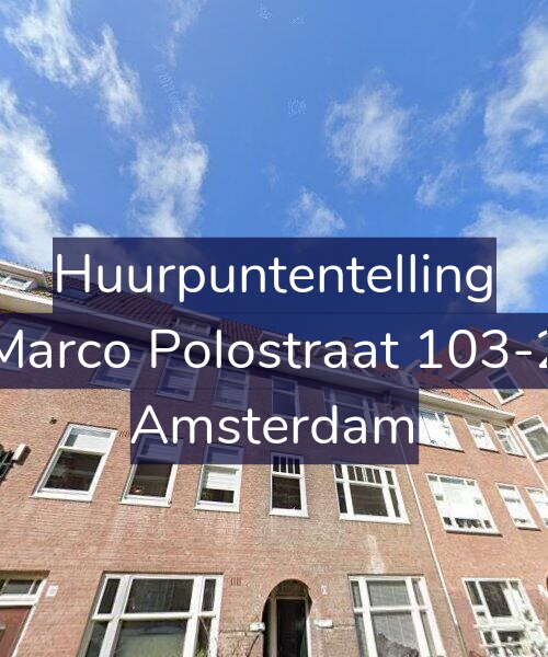 Foto gevel Huurpuntentelling voor Marco Polostraat 103-2, Amsterdam