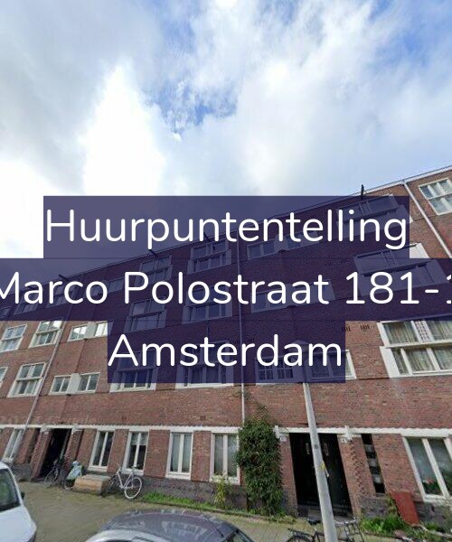 Foto gevel Huurpuntentelling voor Marco Polostraat 181-1, Amsterdam