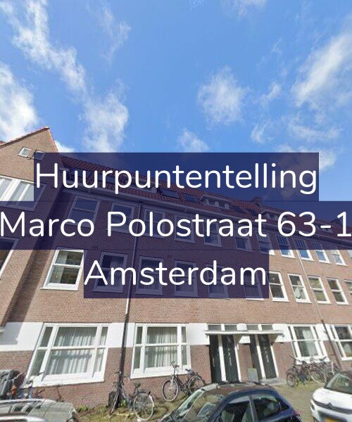 Foto gevel Huurpuntentelling voor Marco Polostraat 63-1, Amsterdam