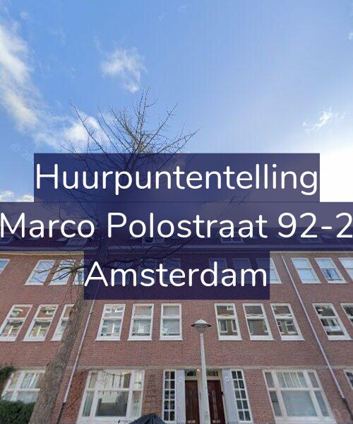 Foto gevel Huurpuntentelling voor Marco Polostraat 92-2, Amsterdam