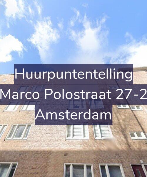 Foto gevel Huurpuntentelling voor Marco Polostraat 27-2, Amsterdam