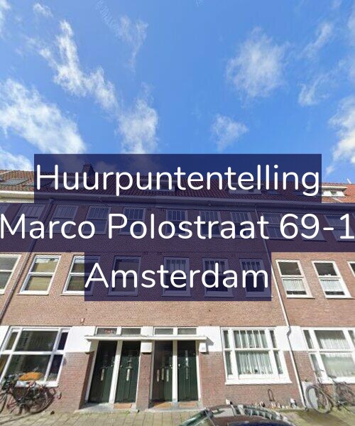 Foto gevel Huurpuntentelling voor Marco Polostraat 69-1, Amsterdam