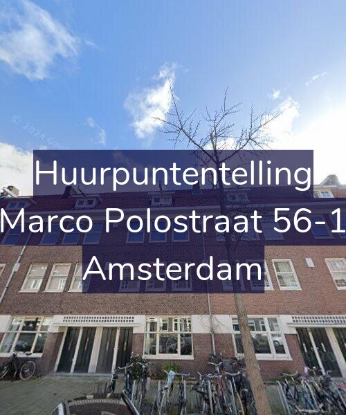 Foto gevel Huurpuntentelling voor Marco Polostraat 56-1, Amsterdam
