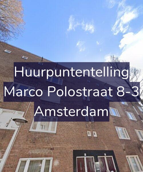 Foto gevel Huurpuntentelling voor Marco Polostraat 8-3, Amsterdam