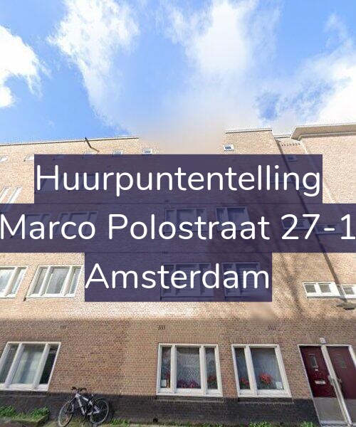 Foto gevel Huurpuntentelling voor Marco Polostraat 27-1, Amsterdam