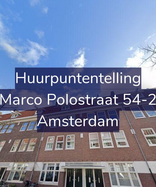 Foto gevel Huurpuntentelling voor Marco Polostraat 54-2, Amsterdam