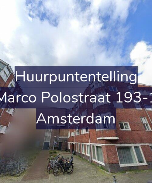 Foto gevel Huurpuntentelling voor Marco Polostraat 193-1, Amsterdam
