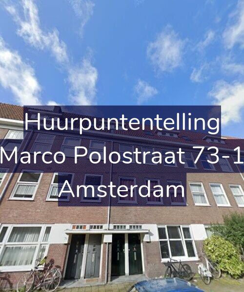 Foto gevel Huurpuntentelling voor Marco Polostraat 73-1, Amsterdam