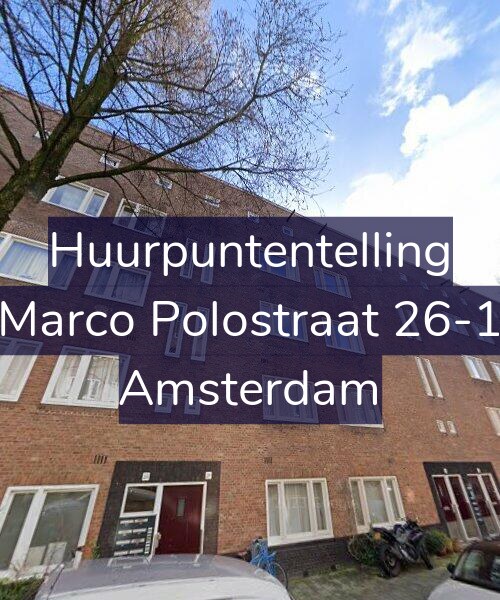 Foto gevel Huurpuntentelling voor Marco Polostraat 26-1, Amsterdam