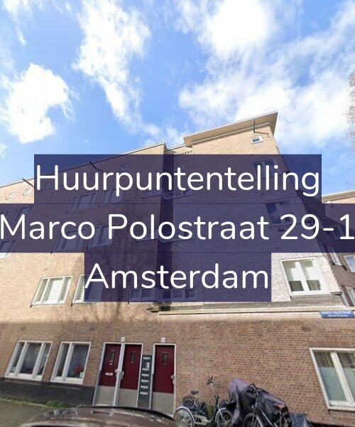 Foto gevel Huurpuntentelling voor Marco Polostraat 29-1, Amsterdam