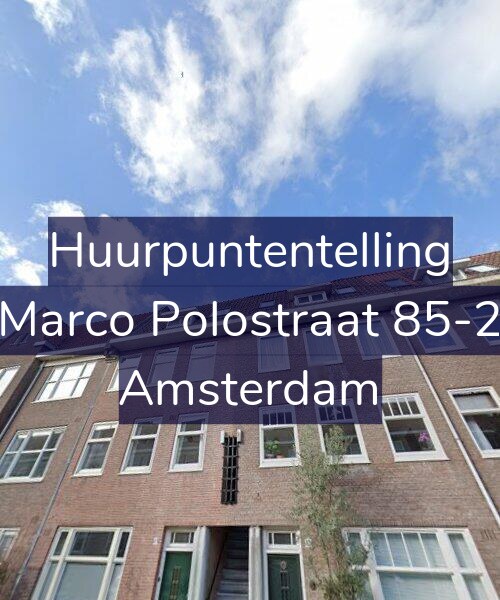 Foto gevel Huurpuntentelling voor Marco Polostraat 85-2, Amsterdam