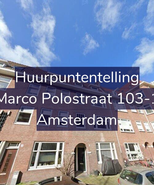 Foto gevel Huurpuntentelling voor Marco Polostraat 103-1, Amsterdam