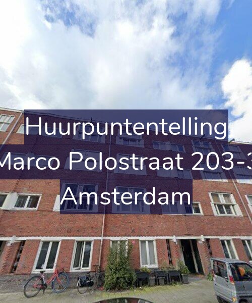 Foto gevel Huurpuntentelling voor Marco Polostraat 203-3, Amsterdam