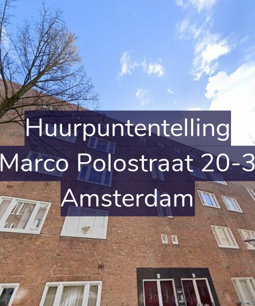 Foto gevel Huurpuntentelling voor Marco Polostraat 20-3, Amsterdam