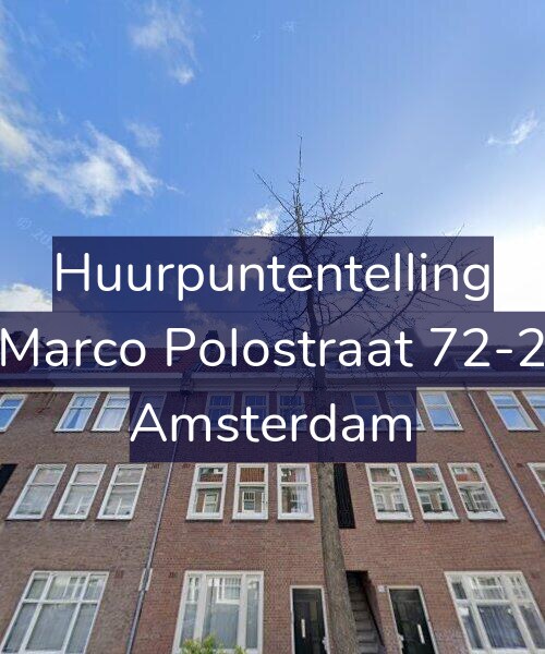Foto gevel Huurpuntentelling voor Marco Polostraat 72-2, Amsterdam