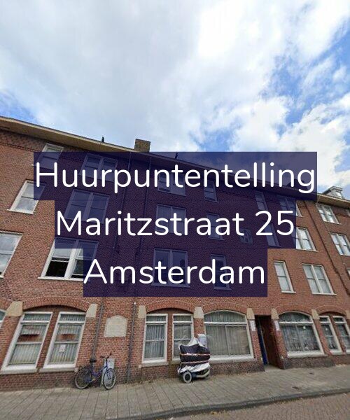 Foto gevel Huurpuntentelling voor Maritzstraat 25, Amsterdam