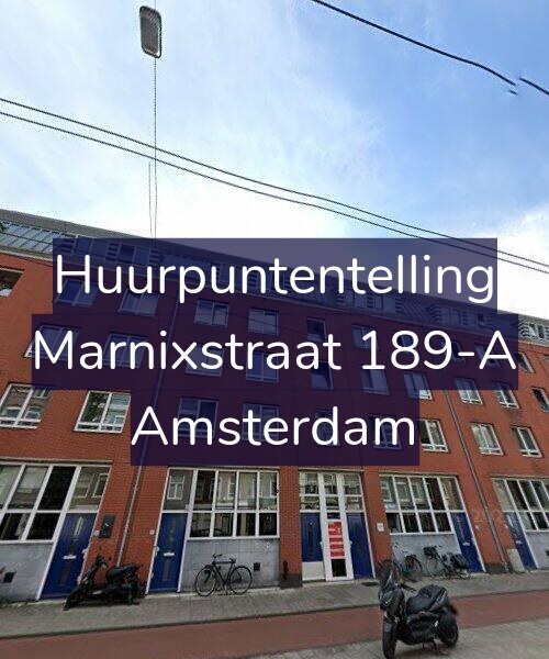 Foto gevel Huurpuntentelling voor Marnixstraat 189-A, Amsterdam