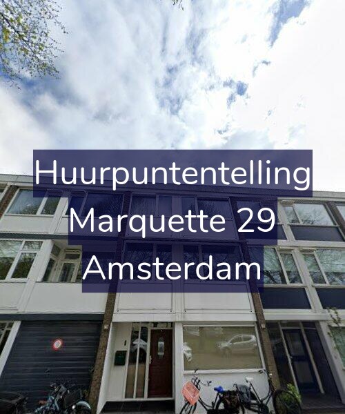 Foto gevel Huurpuntentelling voor Marquette 29, Amsterdam