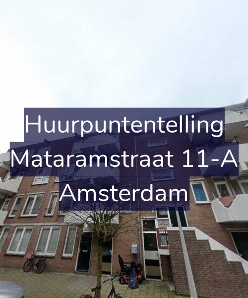 Foto gevel Huurpuntentelling voor Mataramstraat 11-A, Amsterdam